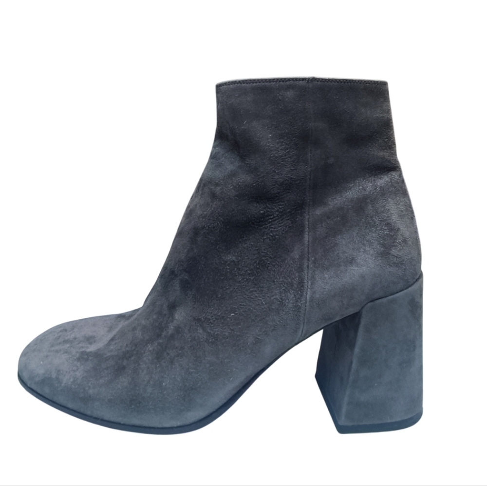 Vince Grey Cool Brown Block Hill Suede Ankle Boots Size 9 M - Picture 1 of 9